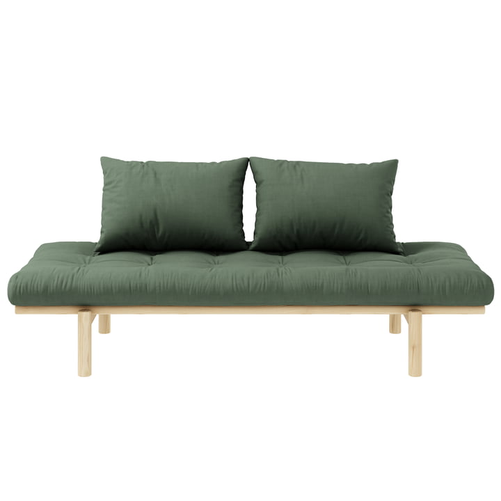 Pace Daybed de Karup Design en pin naturel / vert olive