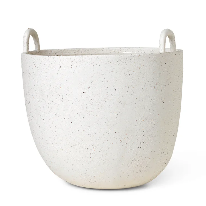 Ferm Living - Speckle Pot à plantes, Ø 30 x H 30 cm, blanc cassé