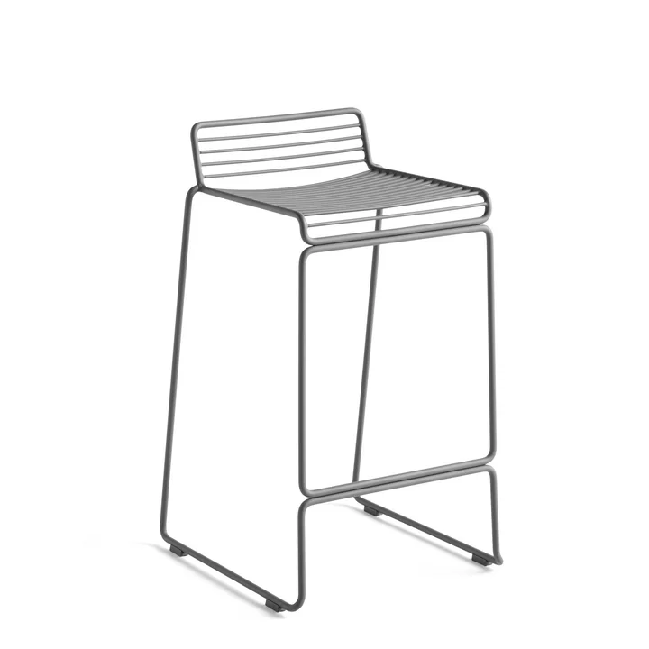 Hee Tabouret de bar low, asphalt grey de HAY