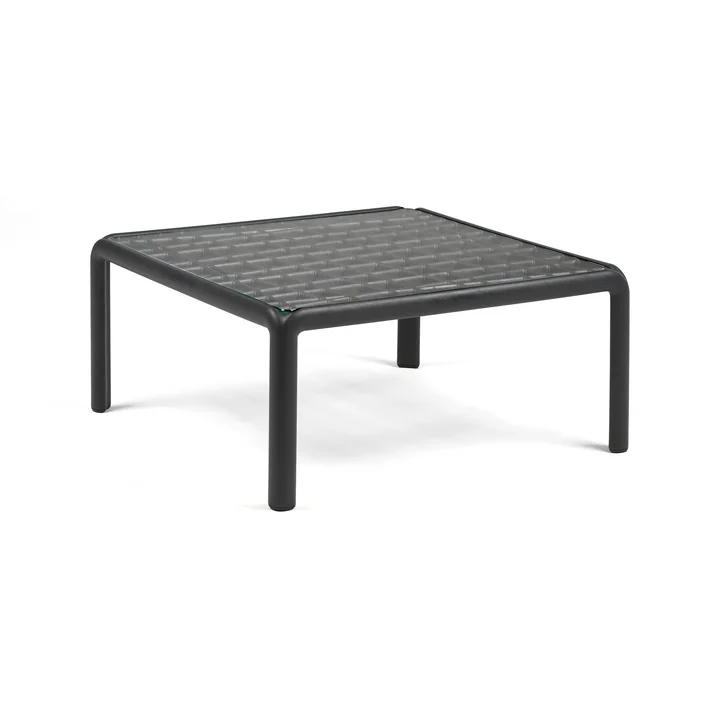 Komodo Table de jardin 70 x 70 cm, verre / anthracite de Nardi