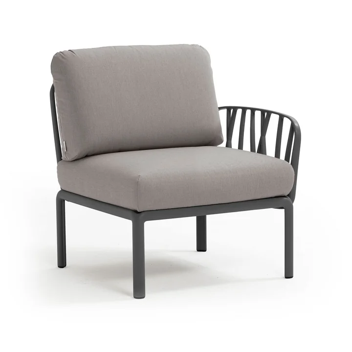 Komodo Canapé modulaire élément latéral, anthracite / gris de Nardi