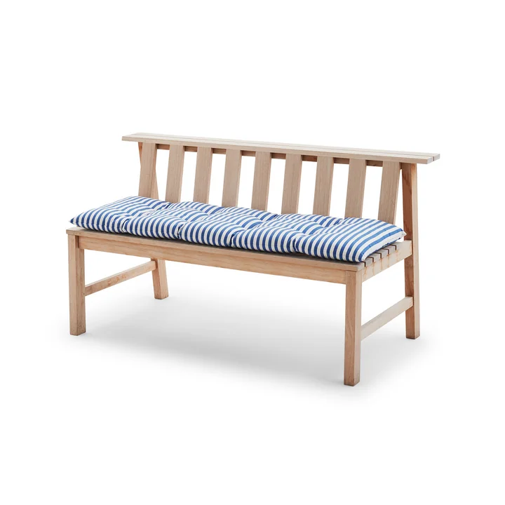 Barriere Coussin d'assise 125 x 43 cm, bleu marine sur le banc Plank de Skagerak