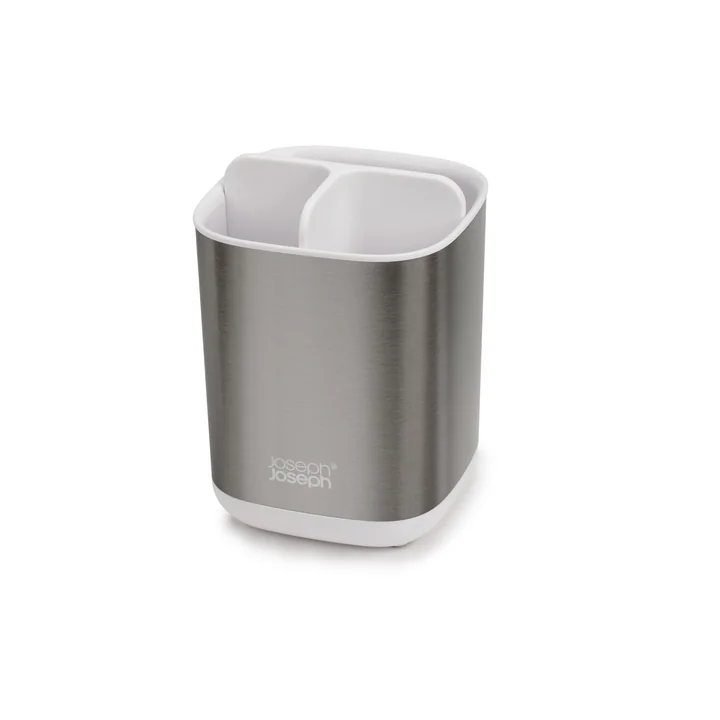 Porte-brosse à dents en acier EasyStore, blanc de Joseph Joseph