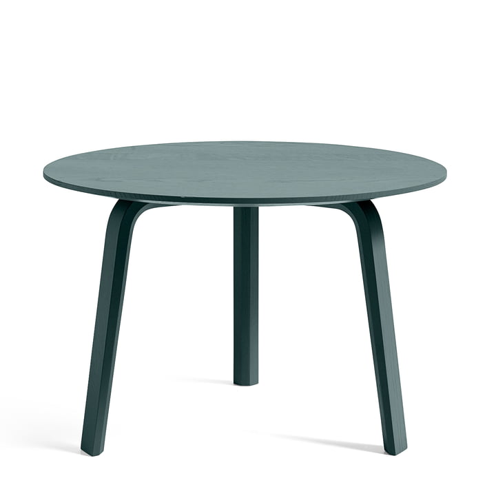 Bella Table basse Ø 60 cm / H 39 cm de Hay en chêne teinté vert brunswick