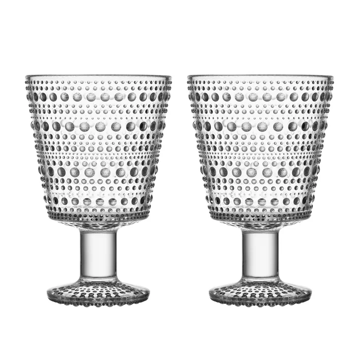 Kastehelmi Verre à pied 26 cl de Iittala en clair (set de 2)