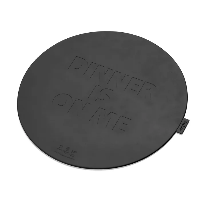 Verso du set de table Place-we-met de Fatboy dans la couleur anthracite
