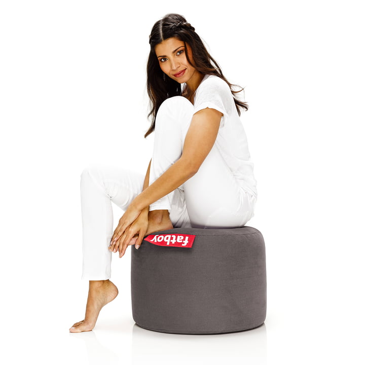 Point Stonewashed tabouret de Fatboy en gris