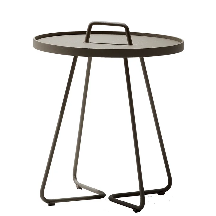 On-the-move Table d'appoint de Caneline en Ø 52 x H 60 cm / taupe