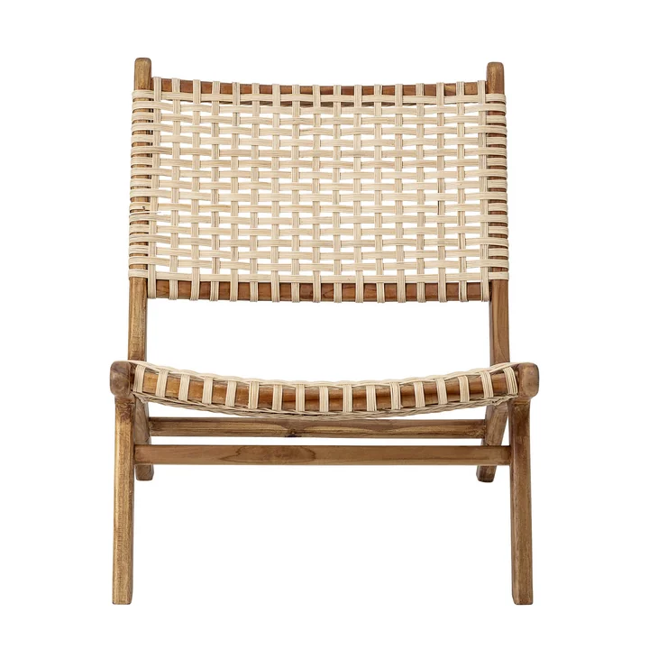 Keila Lounge Chair by Bloomingville en teck / rotin