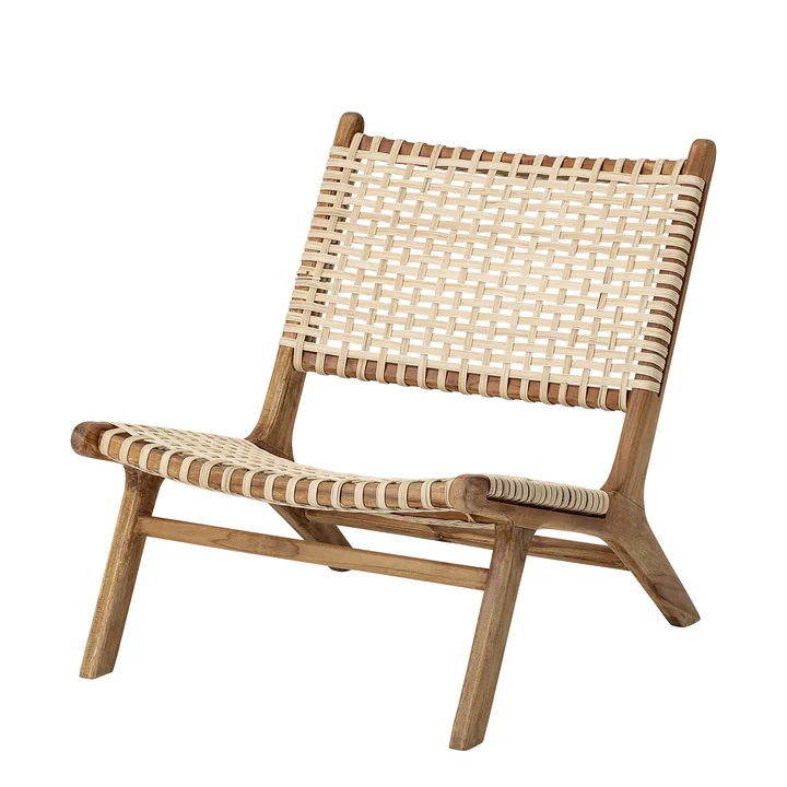 Keila Lounge Chair by Bloomingville en teck / rotin