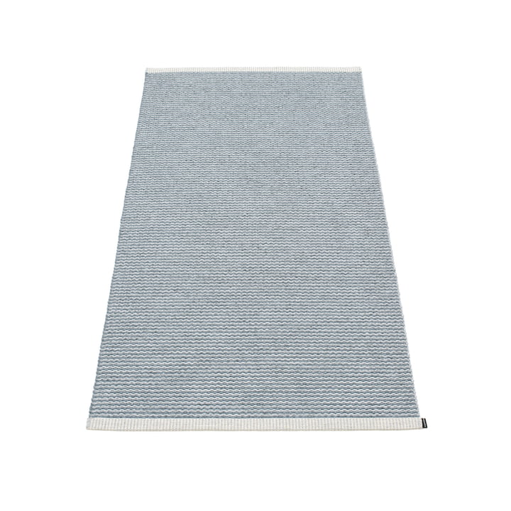 Mono tapis 85 x 160 cm de Pappelina in stormblau / gris clair