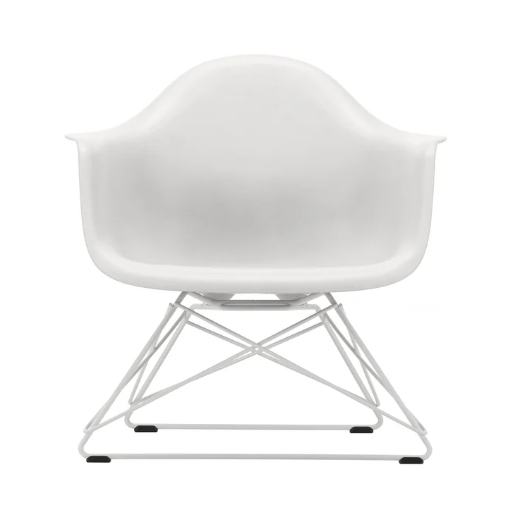 Eames Plastic Armchair LAR de Vitra en blanc / blanc (patins en feutre basic dark)