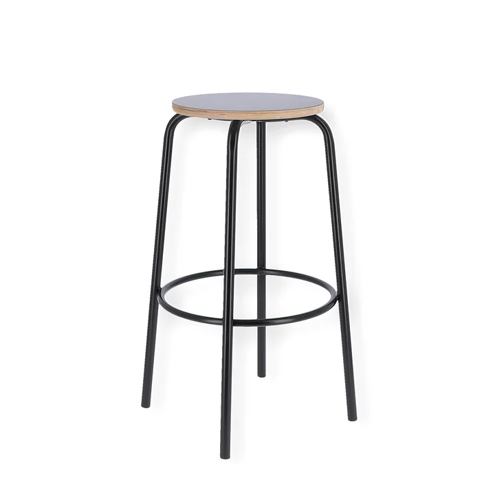 Tabouret de bar Paris H 65 cm de Jan Kurtz en noir
