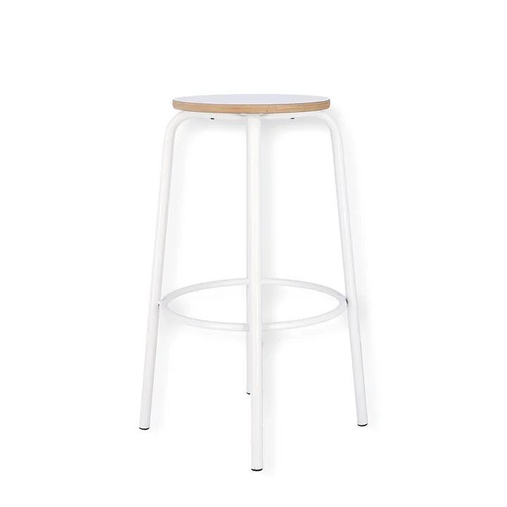 Tabouret de bar Paris H 65 cm de Jan Kurtz en blanc