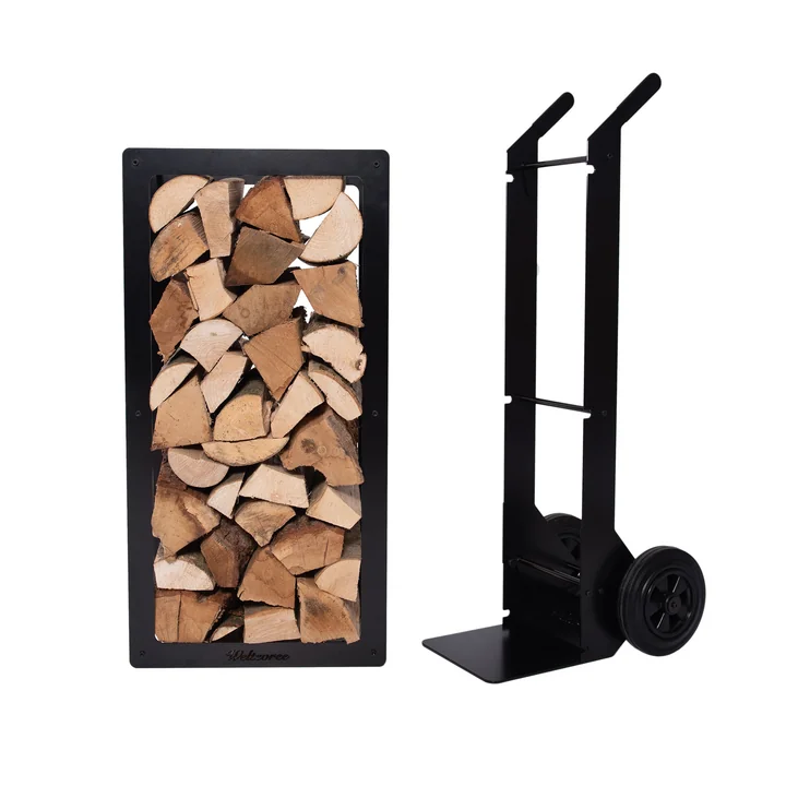 Empileur de bois et chariot à four Woodstock (ensemble de 2) de Weltevree