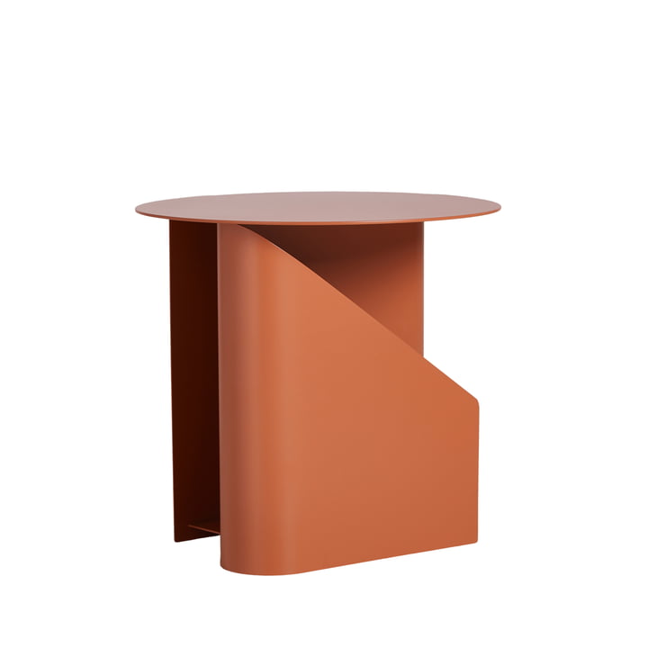 Sentrum Table d'appoint Ø 40 x H 36 cm de Woud en orange brûlé