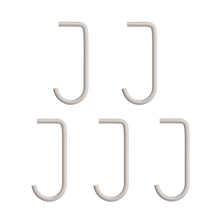 Crochets pour étagère métallique de String en beige (set de 5)