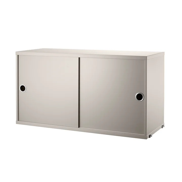 Module d'armoire avec portes coulissantes 78 x 20 cm de String en beige