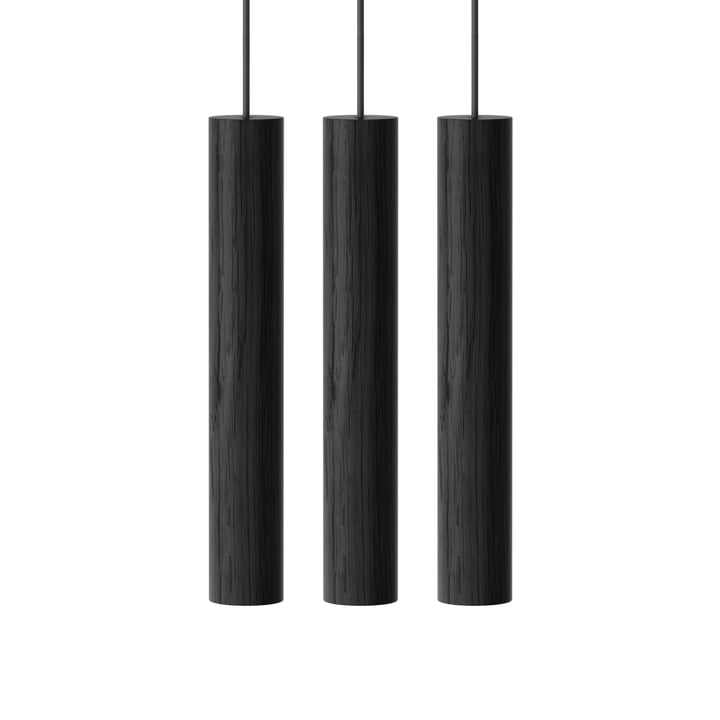 Chimes Cluster 3 Lampe LED suspendue, Ø 3 x 22 cm, noir de Umage