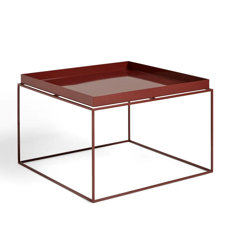 Plateau Table 60 x 60 cm de HAY en chocolat brillant