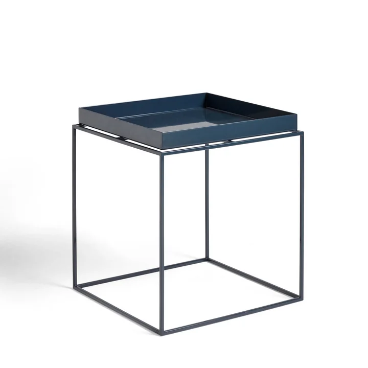 Plateau Table 40 x 40 cm de HAY dans le bleu profond brillant