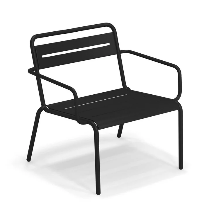 Star Chaise longue Emu en noir