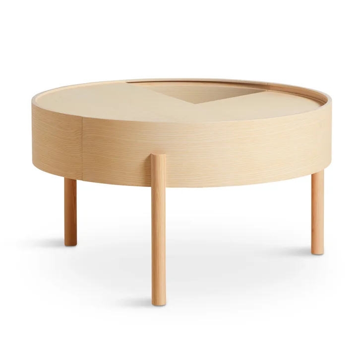 Arc Table d'appoint Ø 66 cm H 38 cm de Woud en chêne huilé
