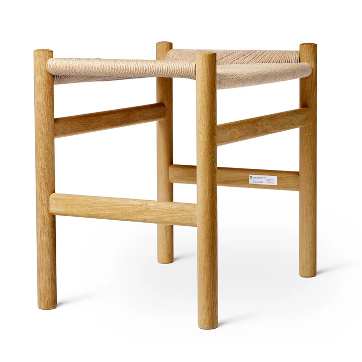 CH53 Tabouret de Carl Hansen en chêne huilé / tressage naturel