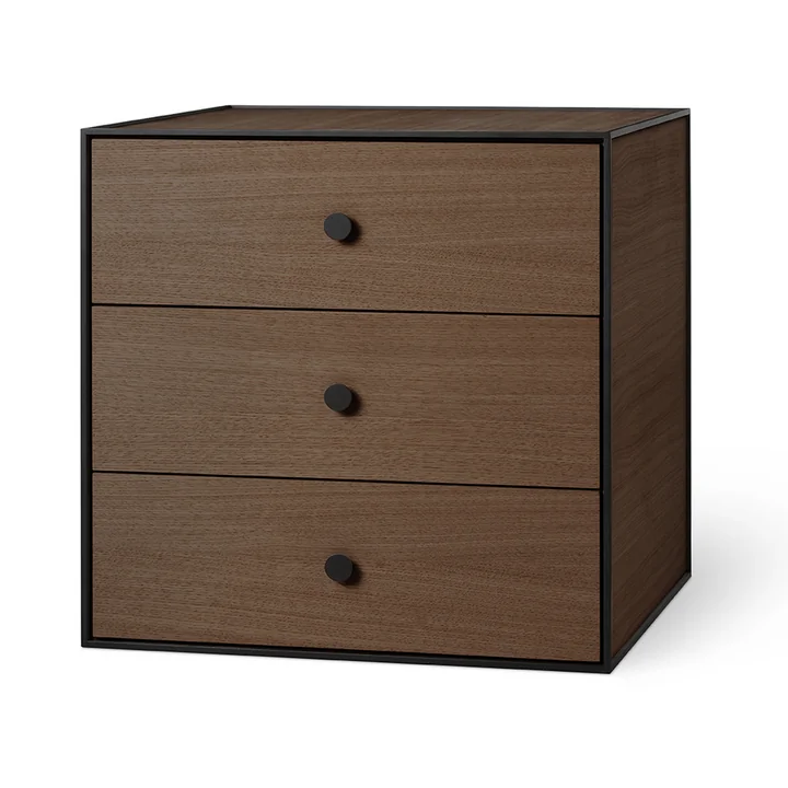 Frame 49 avec 3 tiroirs de Audo en chêne fumé