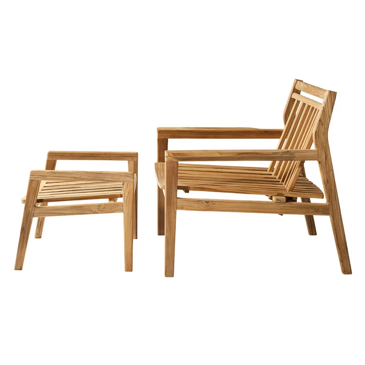 M6 Chaise longue de jardin et tabouret M7 de FDB Møbler