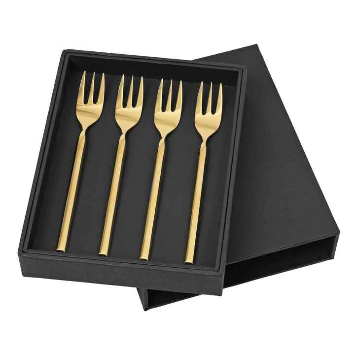 Tvis Fourchette à gâteau, or (4 pcs.) de Broste Copenhagen