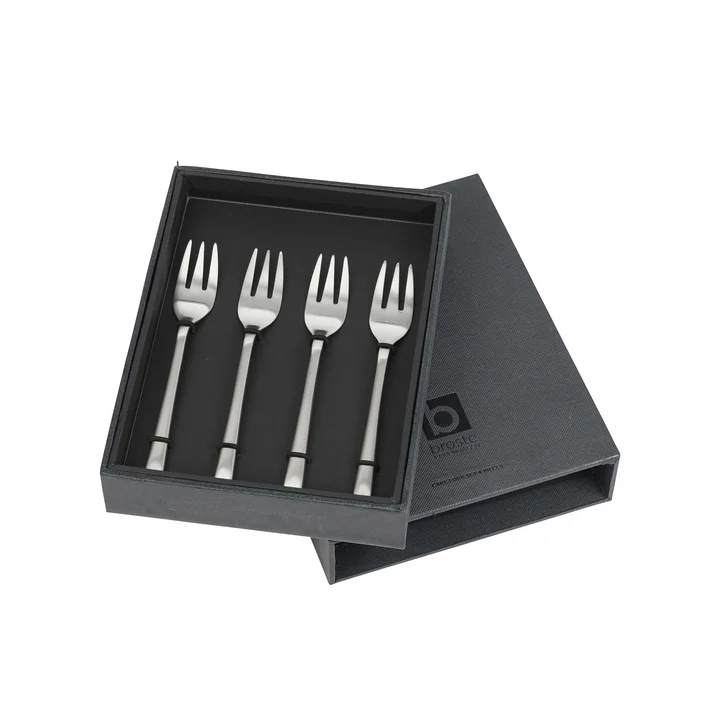 Hune Fourchette à gâteau, acier inoxydable brossé (4 pcs.) de Broste Copenhagen