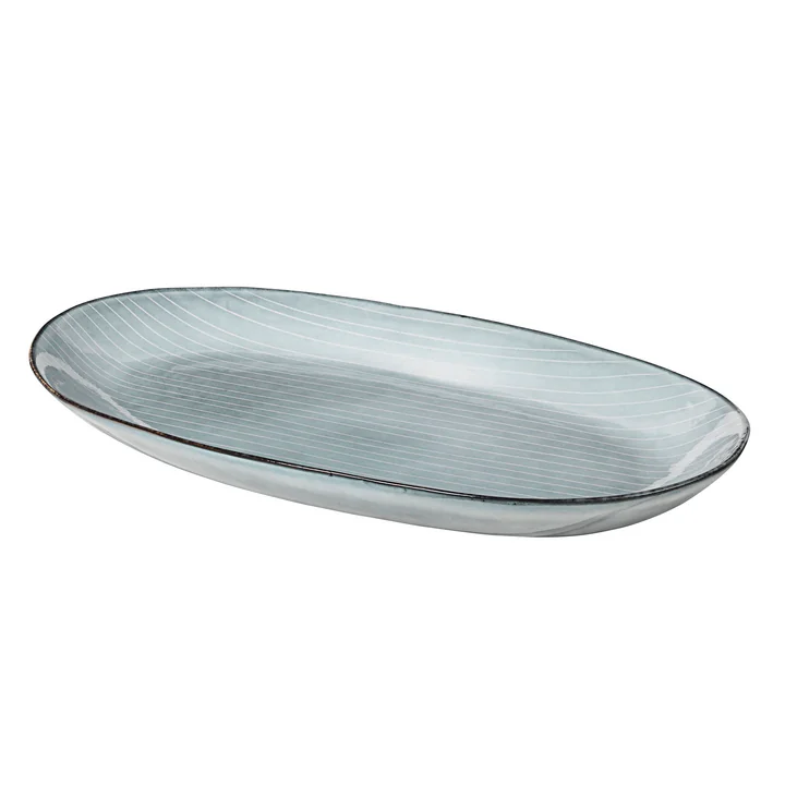 Plat de service nordique ovale L, 30 x 17 cm, mer par Broste Copenhagen