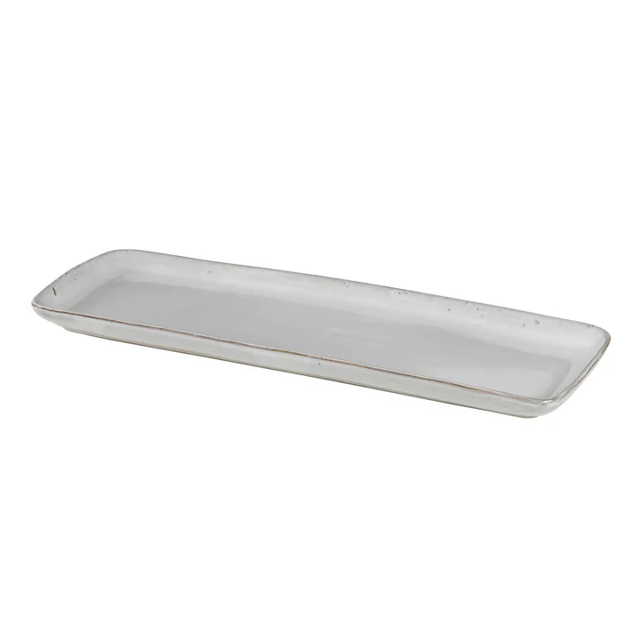 Assiette de service Nordic, 35 x 12,5 cm, sand par Broste Copenhagen