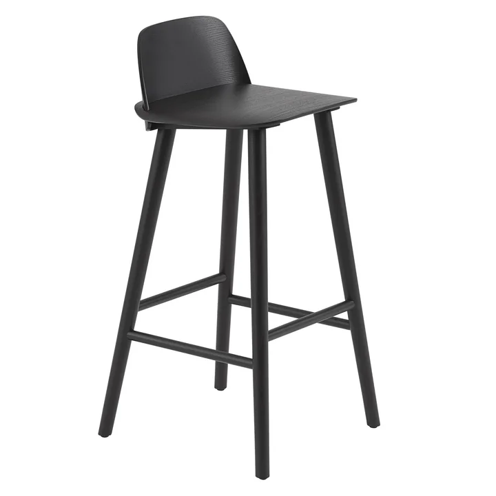 Tabouret de bar Nerd H 75 cm de Muuto en noir
