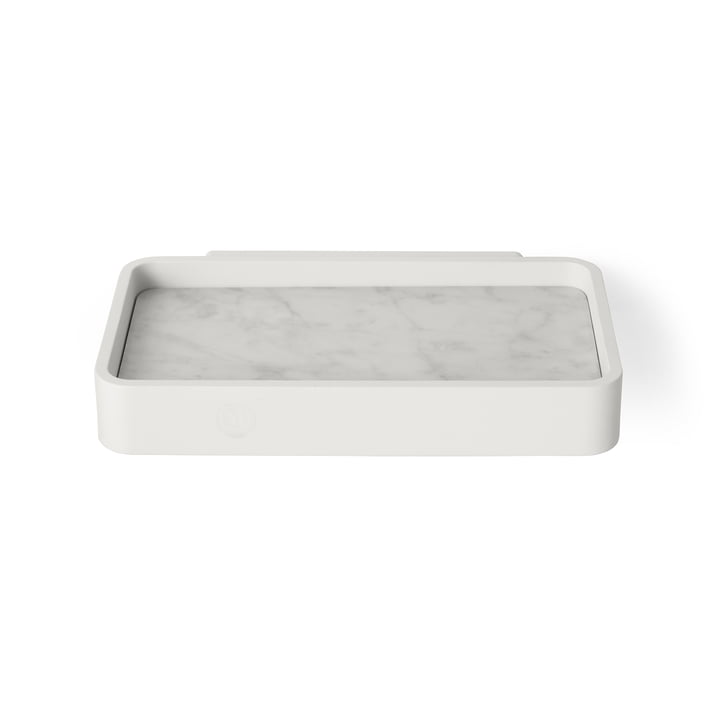 Bath Tablette de douche de Audo en marbre / blanc