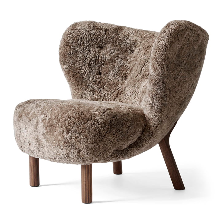 Little Petra VB1 Lounge Chair de & Tradition en noyer / peau de mouton Sahara