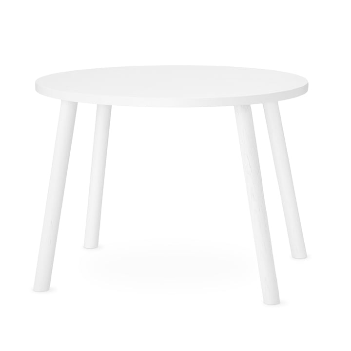 Mouse Table d'enfant ovale 64 x 46 cm de Nofred en blanc