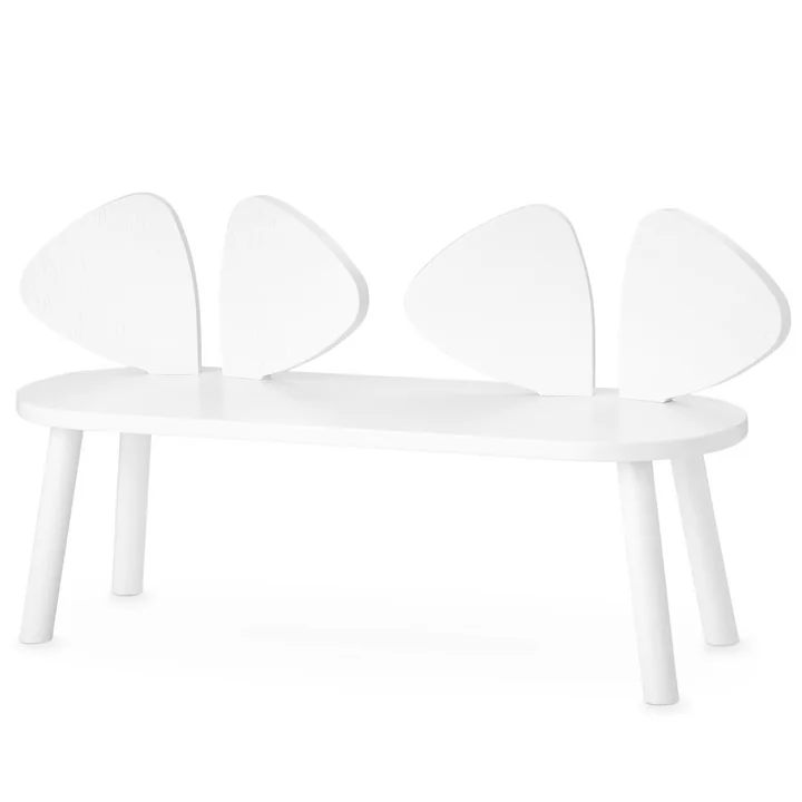 Mouse Banc pour enfants Nofred en blanc