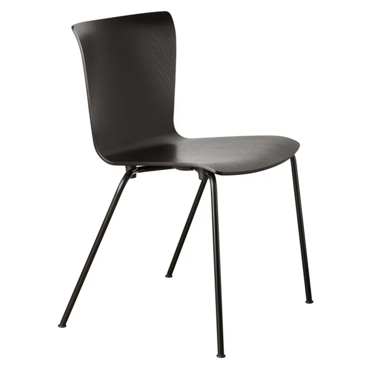 Chaise Vico Duo de Fritz Hansen en noir / frêne noir.