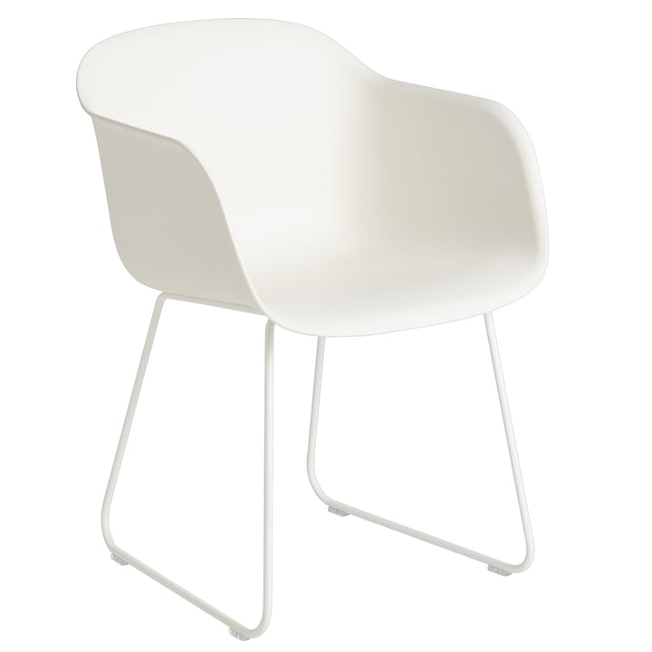Pied de traîneau pour fauteuil en fibre, blanc naturel / blanc de Muuto