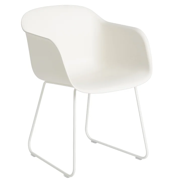 Pied de traîneau pour fauteuil en fibre, blanc naturel / blanc de Muuto