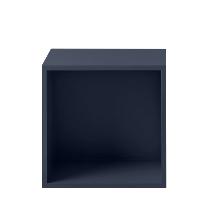 Module d'étagères empilées 2. 0 avec panneau arrière, bleu moyen / minuit de Muuto