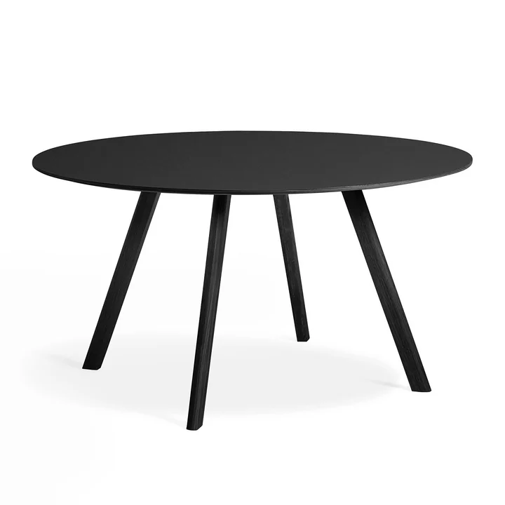 La table Copenhague CPH25 de HAY d'un diamètre de 140 cm en noir