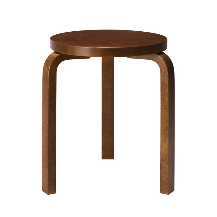 60 Tabouret de Artek en noyer teinté