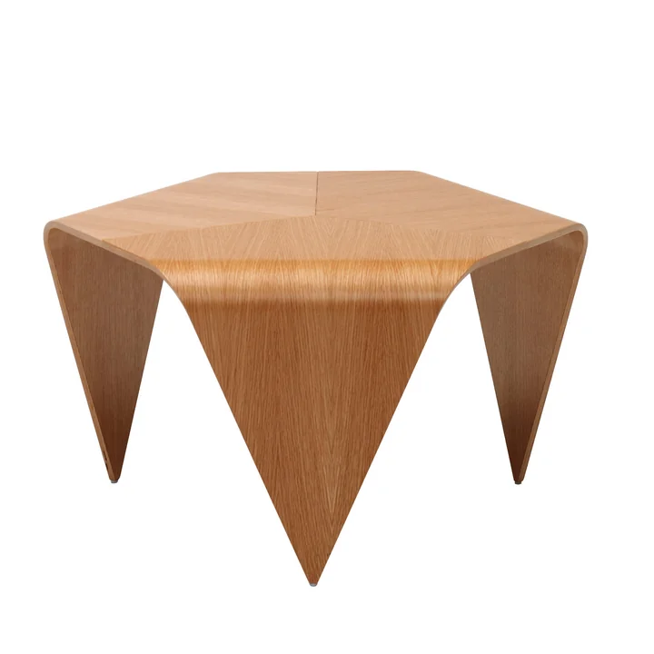 Table basse Trienna par Artek en chêne laqué clair