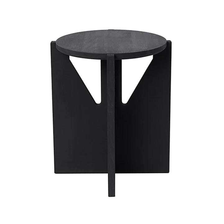 Tabouret Ø 36 cm H 42 cm par Kristina Dam Studio en noir