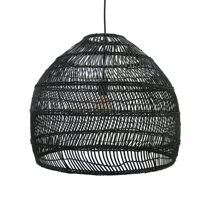 Wicker Lampe pendante M Ø 60 x H 50 cm de HKliving en noir