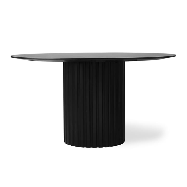 Pillar Table de salle à manger ronde, Ø 140 cm, noir de HKliving