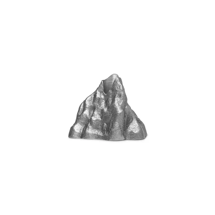 Bougeoir Stone Small, aluminium par Ferm Living